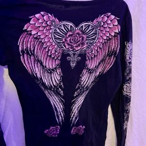 Y2k Ed Hardy style top